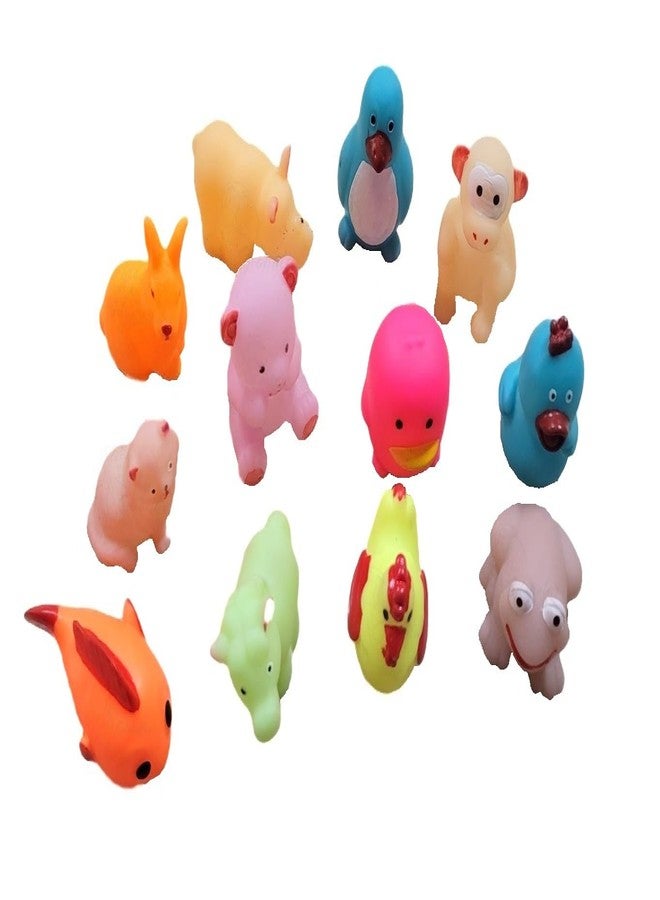 Globular 12 Piece Colorful Floating Animal Baby Creative Bath Toys for Kids Chu Chu Toys Swimming Water Toys Best Gift for Infant Little New Born Baby Toy Kids Squeeze Bath Toys for Babies Toddlers - Image 1
